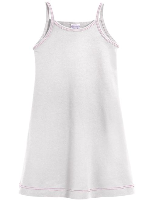 City Threads Girls' 100% Cotton Cami Summer Dress Spaghetti Strap - Made in USA