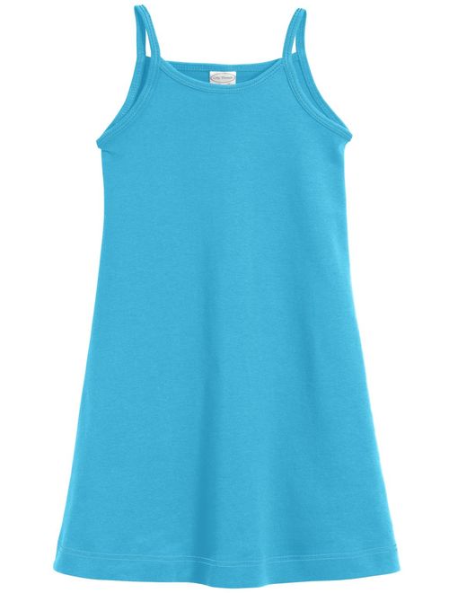 City Threads Girls' 100% Cotton Cami Summer Dress Spaghetti Strap - Made in USA