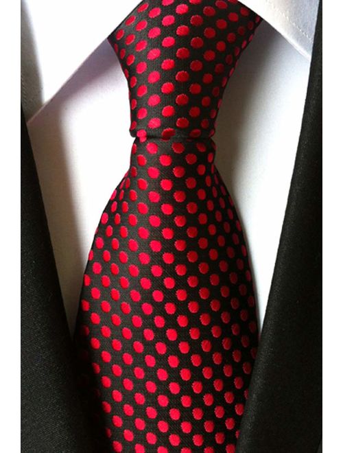 AVANTMEN Classic Men's Neckties - Lot 4/6/9 PCS Neck Ties for Men Classy Woven Jacquard Slik Ties
