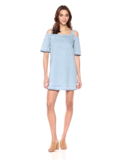 Women's Cold Shoulder Denim Dress