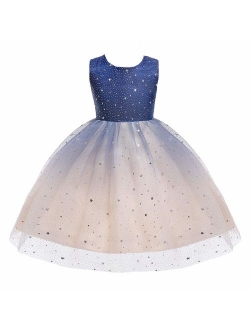 TTYAOVO Girls Lace Applique Dress Birthday Wedding Party Princess Prom Dresses