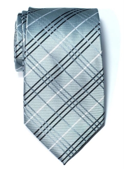 Retreez Tartan Plaid Check Styles Woven Microfiber Men's Tie Necktie - 10 Colors