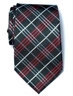 Retreez Tartan Plaid Check Styles Woven Microfiber Men's Tie Necktie - 10 Colors