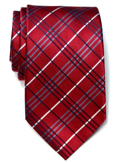 Retreez Tartan Plaid Check Styles Woven Microfiber Men's Tie Necktie - 10 Colors