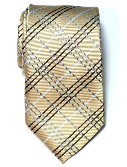 Retreez Tartan Plaid Check Styles Woven Microfiber Men's Tie Necktie - 10 Colors