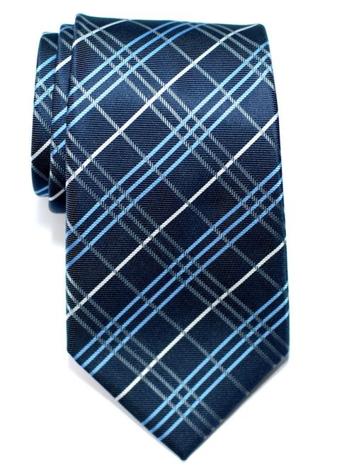 Retreez Tartan Plaid Check Styles Woven Microfiber Men's Tie Necktie - 10 Colors