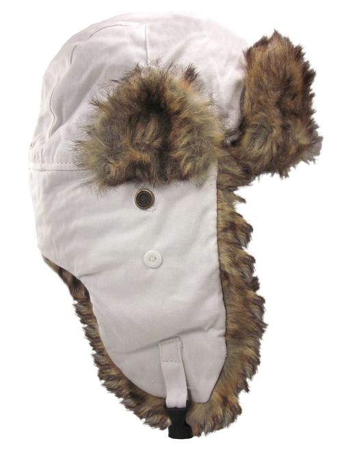 Dakota Dan Trooper Ear Flap Cap w/Faux Fur Lining Hat