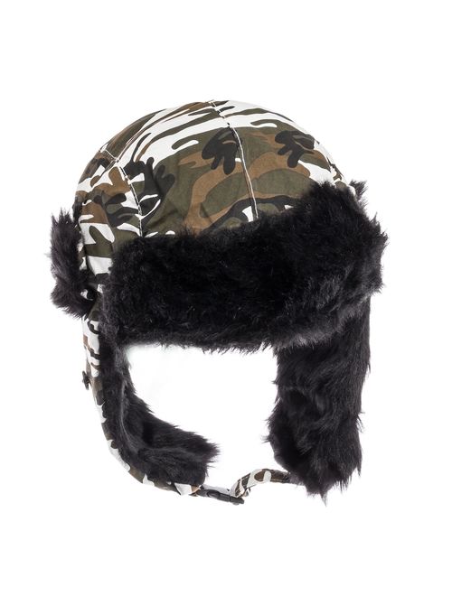 Dakota Dan Trooper Ear Flap Cap w/Faux Fur Lining Hat