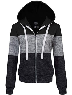 Women's Active Casual Zip-up Hoodie Jacket Long Sleeve Comfortable Lightweight Sweatshirt