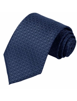 KissTies Ties for Men Solid Color Necktie Checkered Pattern + Gift Box