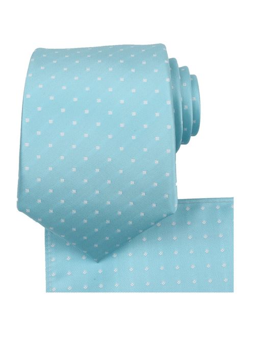 KissTies Ties for Men Solid Color Necktie Checkered Pattern + Gift Box