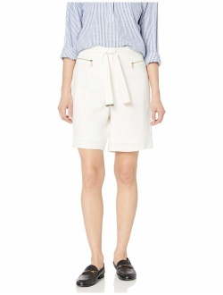 Women's Linen Shorts with Belt