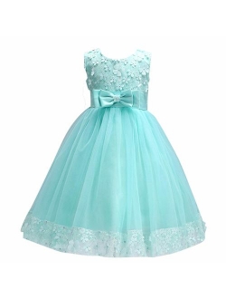 WEONEDREAM Flower Girl Pageant Dress Girls Elegant Lace Tulle Baptism Wedding Princess Gown Party Dresses