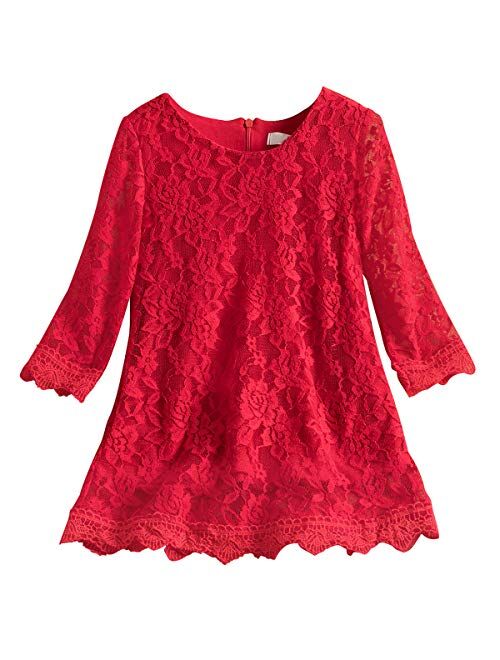 TTYAOVO Little Girls Long Sleeves Casual Birthday Dress with Tutu Skirt