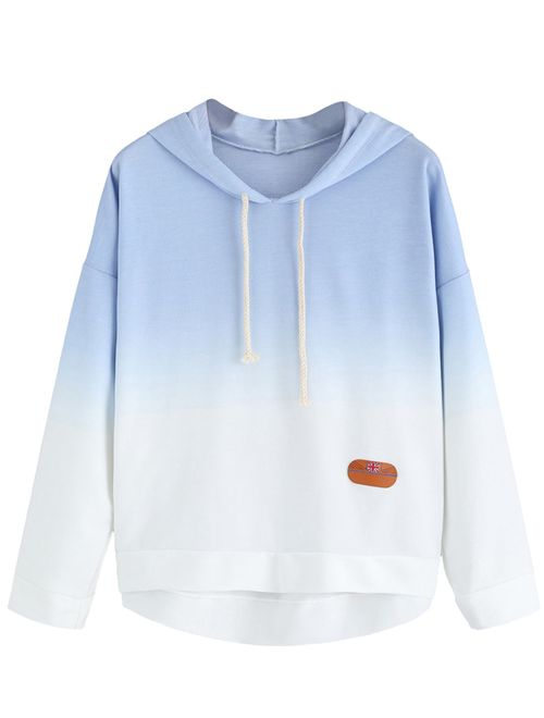 SweatyRocks Women's Long Sleeve Hoodie Sweatshirt Colorblock Tie Dye Print Tops