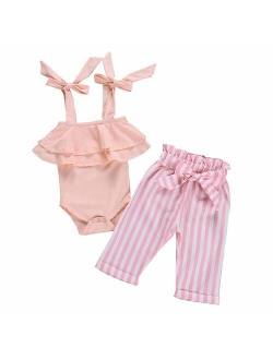 Toddler Kids Little Girl Summer Clothes Floral T-Shirt Top+ Denim Shorts Outfits Set