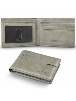 Slim Wallets for Men with RFID Blocking & Minimalist Mens Front Pocket Wallet Leather