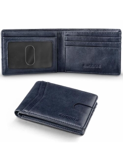 Slim Wallets for Men with RFID Blocking & Minimalist Mens Front Pocket Wallet Leather