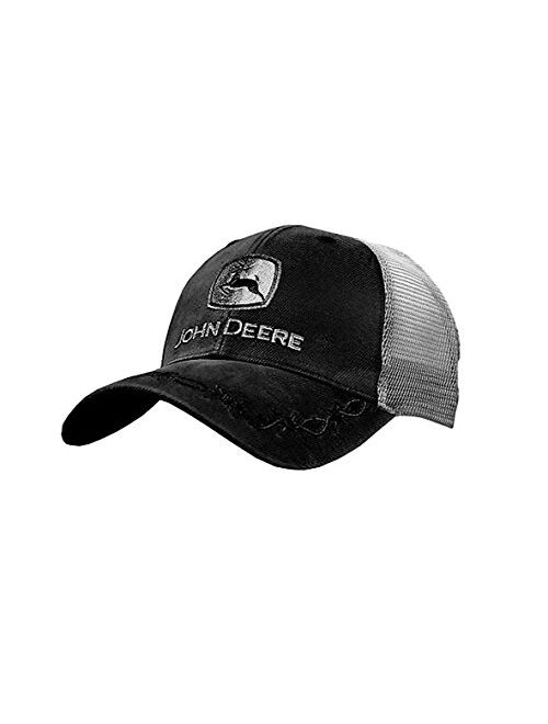 John Deere Men's Logo Contrast Mesh Back Core Baseball Cap