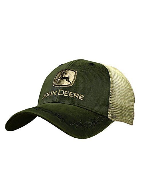 John Deere Men's Logo Contrast Mesh Back Core Baseball Cap