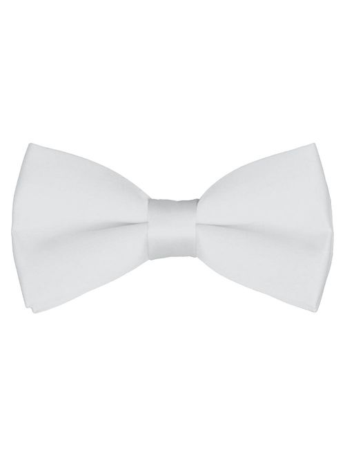 Mens Classic Pre-Tied Satin Formal Tuxedo Bowtie Adjustable Length Large Variety Colors Available, by Platinum Hanger