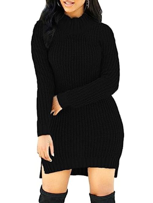 Women Bodycon Ribbed Sweater Dress Sexy Off Shoulder Long Sleeve Maxi Knit Stretchy Pullover Dresses Slim Fit