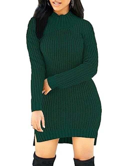 Women Bodycon Ribbed Sweater Dress Sexy Off Shoulder Long Sleeve Maxi Knit Stretchy Pullover Dresses Slim Fit