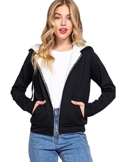 Women's Active Casual Zip Up Hoodie Jacket, Lightweight Thin Junior Plus Sweater