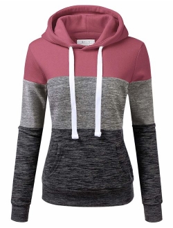 NINEXIS Womens Long Sleeve Fleece Pullover Hoodie Sweatshirts