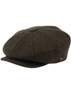 Epoch Men's Classic 8 Panel Wool Blend newsboy Snap Brim Collection Hat