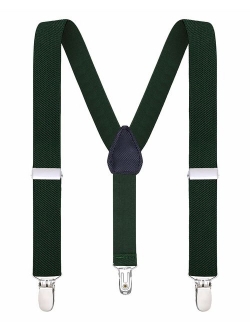 Buyless Fashion Suspenders for Kids and Baby Adjustable Elastic Solid Color 1 inch