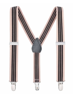 Buyless Fashion Suspenders for Kids and Baby Adjustable Elastic Solid Color 1 inch