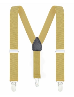 Buyless Fashion Suspenders for Kids and Baby Adjustable Elastic Solid Color 1 inch