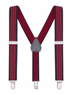 Buyless Fashion Suspenders for Kids and Baby Adjustable Elastic Solid Color 1 inch