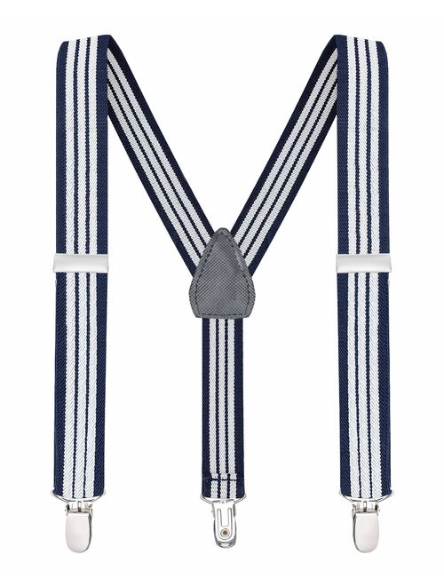 Buyless Fashion Suspenders for Kids and Baby Adjustable Elastic Solid Color 1 inch