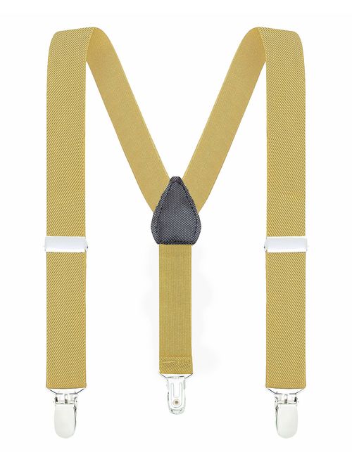 Buyless Fashion Suspenders for Kids and Baby Adjustable Elastic Solid Color 1 inch