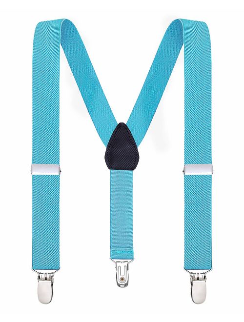 Buyless Fashion Suspenders for Kids and Baby Adjustable Elastic Solid Color 1 inch