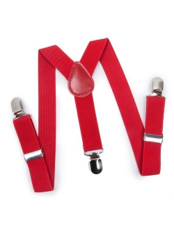 ELENKER Baby Boys Adjustable Elastic Solid Color 1 inch Suspenders