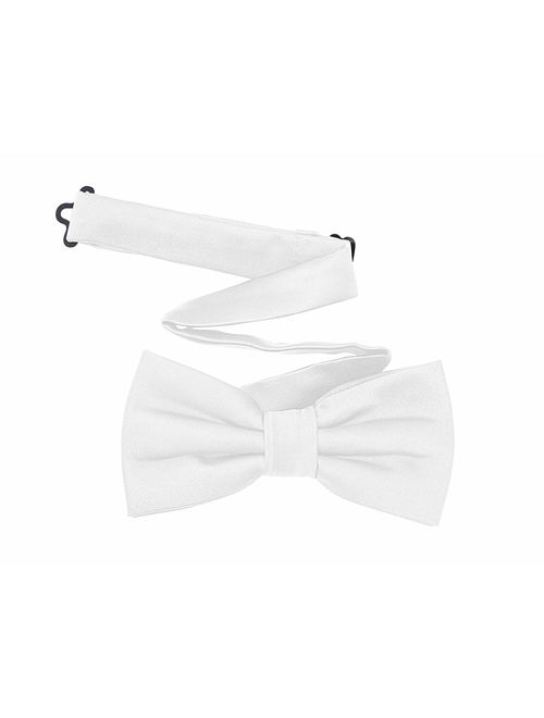 TINYHI Men's Pre-Tied Satin Formal Tuxedo Bowtie Adjustable Length Satin Bow Tie