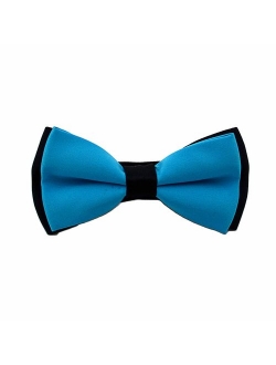 AWAYTR Men's Pre Tied Bow Ties for Wedding Party Fancy Plain Adjustable Bowties Necktie