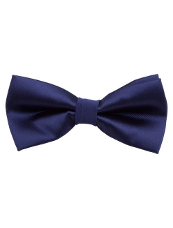 AWAYTR Men's Pre Tied Bow Ties for Wedding Party Fancy Plain Adjustable Bowties Necktie