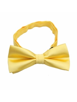 AWAYTR Men's Pre Tied Bow Ties for Wedding Party Fancy Plain Adjustable Bowties Necktie