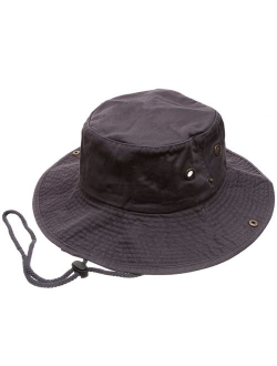 Summer Outdoor Boonie Hunting Fishing Safari Bucket Sun Hat with Adjustable Strap