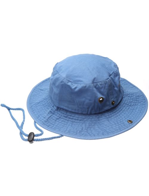 Summer Outdoor Boonie Hunting Fishing Safari Bucket Sun Hat with Adjustable Strap