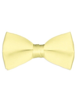 DapperLads Little Boys' Solid Color Banded Satin Bow Ties/Bowties