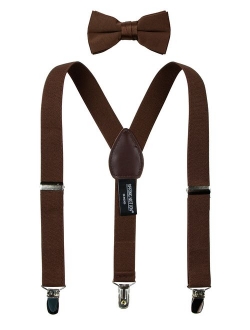 Boys' Suspenders and Solid Color Bowtie Set