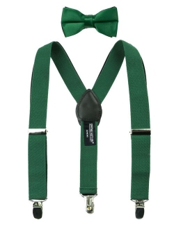 Boys' Suspenders and Solid Color Bowtie Set