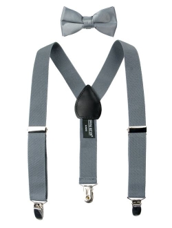 Boys' Suspenders and Solid Color Bowtie Set