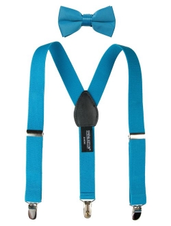 Boys' Suspenders and Solid Color Bowtie Set