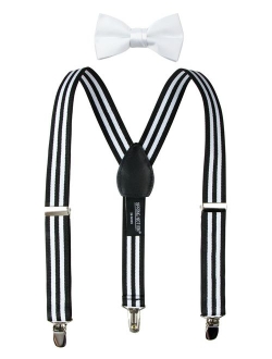 Boys' Suspenders and Solid Color Bowtie Set